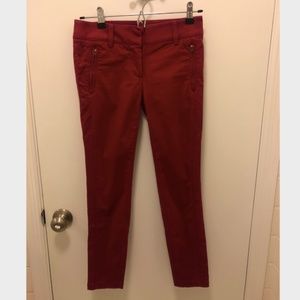 Burgundy Cropped Pants